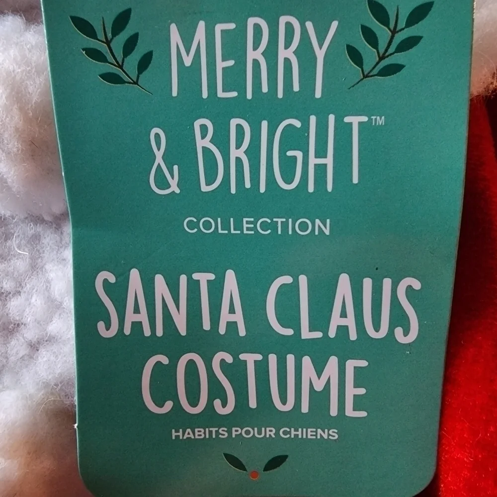 NWT Merry & Bright Santa Claus Dog Pet Costume Christmas Holiday Clothing New